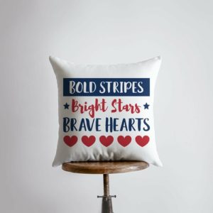 Bold Stripes Bright Stars | Memorial Day | Pillow Cover | Throw Pillow