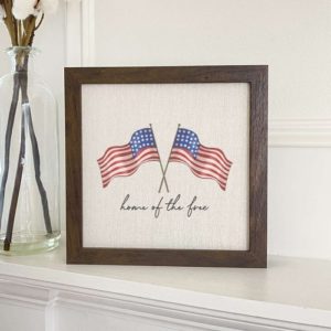 Home of the Free Flags - Framed Sign