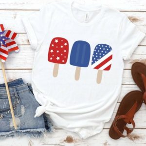 Red White Blue Patriotic Popsicle Tee