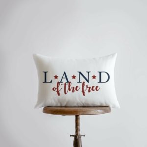Land of the Free | 18x12 | Fourth of July | Pillow Cover | Memorial