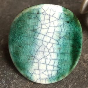 Adjustable Handmade Original Ceramic Band Statement Cocktail Ring