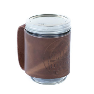 Leather Mason Jar Coozie